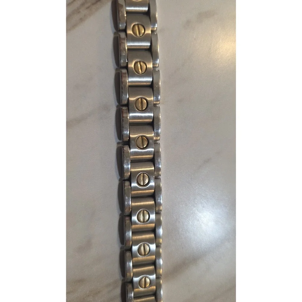 14k gold steenless steel mens bracelet